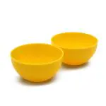 Jaycee Microwave Safe And BPA Free Yellow Round Plastic Bowl - 330 Ml (Pack Of 2)