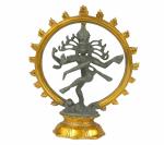 Kartique Home Decor Brass Dancing Natraja Murti Idol 17.8 x 7.1 cm