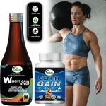 Inlazer Ultra Weight Gain Capsule And Weight Gain Syrup Combo Pack For Lean Muscles Whey Protein (200 ml, Unflavoured)