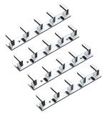 Craftbin 5 Pin Steel Cloth Hooks Wall Mount, Door Hanger for Bathroom, Cloths Hook Rail (Pack of 4)