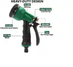 Greenery High Pressure 8in1 Water Spray Gun for Bike, Car & Garden Wash