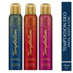 Envy Temptation Angel, Sassy and Chic Perfume Body Deodorant for Women, Combo Pack (150 ml x 3)