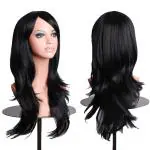 Hippity Hop Synthetic Black Long Wig Accessory