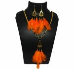 JAYA VISION ENTERPRISES Real Feathers & Metal Chain Necklace-tg42