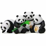 SATYAM KRAFT 1 Set Panda Miniature Set for Unique Gift, Home, Bedroom, Living Room, Office, Restaurant, Table Top Decoration and Kids Toy (Multicolor) (Model 2)