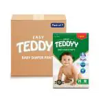 Teddyy Easy Medium (M) Size - 98 diapers| Pack of 7 |(7-12 kgs)Baby Diaper Pants Upto 10hrs Protection, Anti bacterial, Anti Rash