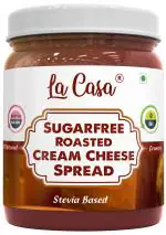 La Casa Sugar-Free Roasted Cream Cheese Spread | Stevia Based | 100% Natural with added crunchies | Product of India | 350g |