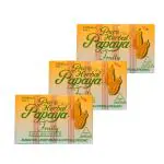 Queue Pure Herbal Papaya Formula Soap For Skin Whitening Pack Of 3
