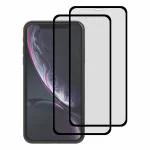 Kite Digital iPhone XR Matte Finish (Black) Tempered Glass Screen Protector with Edge to Edge Coverage - Easy Installation Kit (Pack of 2)