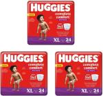 Huggies Pant Diapers (15-20 kg) - 72 Pieces, Xl (Pack Of 3)