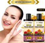 Smartdrops Ubtan For All Skin Types With Turmeric And Saffron For Tan Removal And Skin Brightening Face Wash, 200 Ml For Men, Women (Pack Of 2)