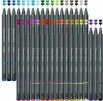 Pathos India Pens, Fineliner Pens, 36 Pack, 0.4 mm, Pens Fine Point, Colored Pens, Journal Pens, Journals Supplies, Bible Supplies, Pen Set, Art Pens, Writing Pens, Fine Tip Markers
