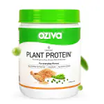 OZiva Organic Plant Protein (30g Unflavoured Vegan Protein - Pea Protein, Brown Rice Protein & Quinoa) For Everyday Fitness & Immunity, Certified Clean & Vegan, 500g