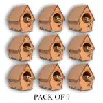 Puzzleboxx Do it Yourself Birdhouse Pack of 9 for Small and Tiny Sparrows Bird Hanging on Balcony, Garden or Outside, Wall Mounting, Tree Mounting & Free Standing