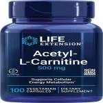 Life Extension Acetyl-L-Carnitine 500 mg, 100 vegetarian capsules