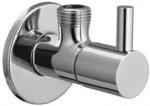 LIVEFAST Silver Stainless Steel Urbo Handle Chrome Plated Angle Cock Faucet - Wall Mount Installation Type