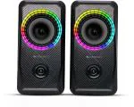 ZEBRONICS Zeb-Warrior 2, 2.0 Speaker for PC, Laptops, Desktop with 5 RGB Light Modes, USB Powered, AUX Input, Volume Control Pod