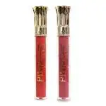 Pink Line Matte Velvet Texture Classic Waterproof Moisturizing and Cheek Tint Long Lasting Smooth Soft Reach Colors Full Lips Glosses for Women, Girls (Cordovan, Fire Engine Red) pack of 2
