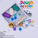 Dough Re'Mom Art & Craft Material IIThe Unicorn Play Kit II White, Purple and Sparkly Teal II Colour Clay Dough II DIY Fun and Learning for Kids