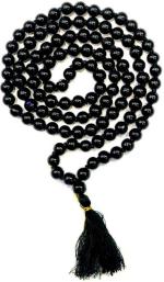 Vridaann Shahinpearlmart Men and Women Stone Black Agate Hakik Mala Necklace