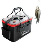 Proberos 23L Fishing Bucket with Lift Handle, Foldable Fish Bucket, Live Fish Container, Multi-Functional EVA Fishing Bag for Outdoor, Live Fish