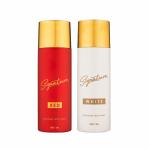 Signature Perfume Body spray combo -Red & White Deodorant -200 ml each| Deodorant For Men & women|Long Lasting fragrance|Skin Friendly Deo|Everyday Use
