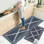 ROUSN 100% Cotton Kitchen Floor Mat Runner for Home Decor (120 CM X 44 CM) (Blue Sky)
