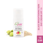 La Pink Ideal Bright Day Cream | 100% Microplastic Free Formula | For Glass like Brightened skin, SPF15, Evens Skin Tone, All Skin Types | 15g