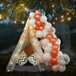 Special You Rose gold theme birthday decoration item for girls with white net curtain, Led light, rose gold and white balloons for birthday decoration kit pack of 41 Items