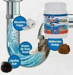 Mishna Drainage Block Remover Sink Cleaner Drain Powder Hair Remove from PVC Pipe use in Home