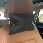 Sleepsia Small Car Headrest Cushion - Travel Neck Support for Car, Office Chair Cushion (Black)