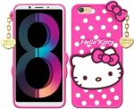 Mintak Oppo A83 Pink and White Silicon Scratch Resistant Mobile Back Cover