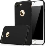 XOVO Back Cover for Apple iPhone 8 Plus (Black, Silicon, Pack of 1)