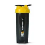 MuscleBlaze Shaker (Unleash the Zidd), 100% Leakproof, BPA-Free Sipper Bottle, Ideal for Whey Protein, Pre Workout, and BCAA Shakes, Yellow and Black, 650 ml