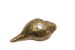 Kalarambh Brass Blowing Shankh Conch for Home Office Pooja Puja Mandir Table Decor Gift Items Collectible Handicraft Art, Yellow, 7.5 x 3 x 3 Inch (L x W x H)