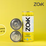ZOiK Sparkling Water Can - Pack of 12(250ml)