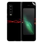 GADGETSWRAP Printed Vinyl Skin Sticker for Samsung Galaxy Fold - Lines Burst Dark Wavy Light