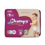 Champs Baby Diaper High Absorbent Pants- Medium Size (56 Pcs)