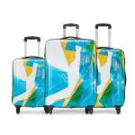 Safari Luma Cabin & Check-In Set of 3, Hard Case Polycarbonate 4 Wheels 360 Degree Wheeling System Luggage, Trolley Bags for Travel