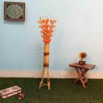 Palesaa Orange Hellebore Dry Handmade Flower Multicolor Bougainvillea Artificial Flower (30 inch, Pack of 1, Flower Bunch)