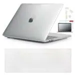iFyx Compatible with MacBook Pro 15 inch Case Cover A1990 / A1707 with Touch Bar Id 2020-2016 Release, Protective Plastic Hard Shell Case Cover + Keyguard Skin + Screen Guard (Crystal Clear)
