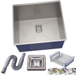 THOISEWELT Bath Fixtures Kitchen Sink Wash Basin Single Bowl Under Mounted Wash Basin 18 x 16 x 9 Inches Made In India