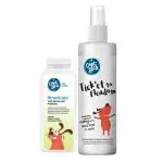 Captain Zack Ticket To Fleadom Dry Waterless Spray Dog Dry Flea Shampoo Plus Flea Powder 2 Pc
