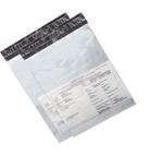 HETU White LDPE 55 Micron Tamper Proof Polybag with Sealking Pod - 14 x 18 inch (pack of 25)