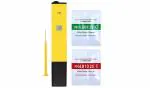 AMPEREUS Ph Meter for Water Hydroponics Digital Ph Tester Pen 0.01 High Accuracy Pocket Size with 0-14 Ph Measurement Range for Household Drinking, Pool and Aquarium, Ph Meter Yellow