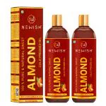 Newish Badam Rogan oil | Sweet Almond oil for Hair, body and Skin, Unrefined 200ml ( Pack of 2)