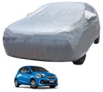 Auto Hub Car Body Cover Compatible with Honda Brio with Mirror Pockets, Triple Stitched, Water Resistant Car Cover, Metallic Silver