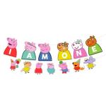 Festiko I Am One Birthday Peppa Pig Theme Banner, Peppa Pig Theme 1st Birthday Supplies, I Am One Birthday Decoration, Peppa Pig Party Decorations, Peppa Pig Theme Supplies