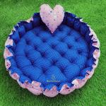 Motherhood Pink Cotton Baby Tub Bed And Heart Shaped Pillow Bedding Set