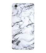 Bhaicover OnePlus X White Plastic and Polycarbonate Marble Design Mobile Back Case Cover